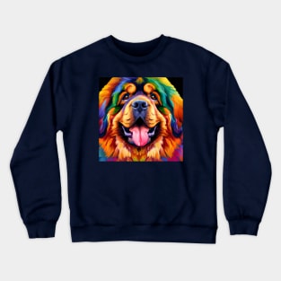 Fluffy Tibetan Mastiff Artwork Crewneck Sweatshirt